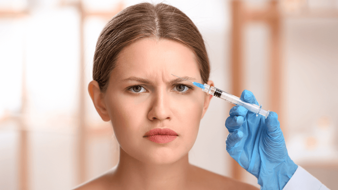 A photo of a woman getting a Dysport injection.